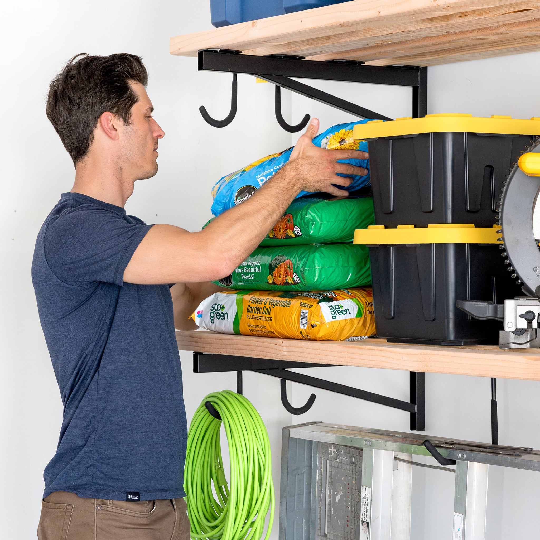 2' x 4' DIY Wall Shelf Brackets | Heavy Duty Garage Wall Shelves - OVERLANDERS Outfitter