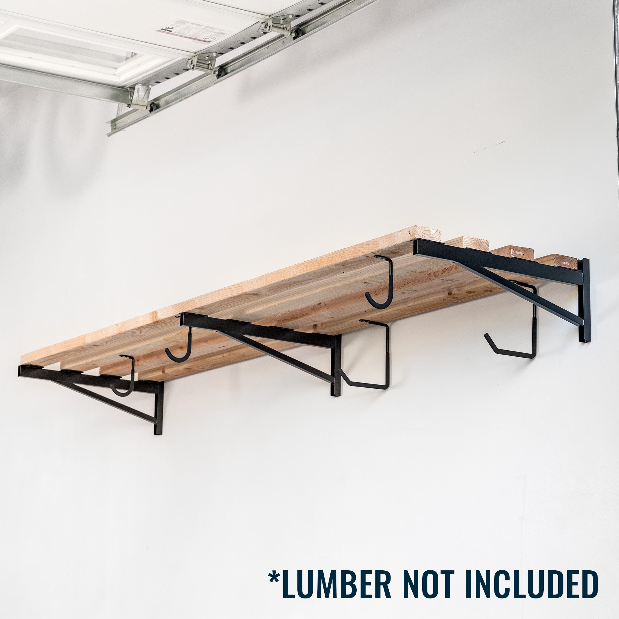 2' x 8' DIY Wall Shelf Brackets | Heavy Duty Garage Wall Shelf - OVERLANDERS Outfitter