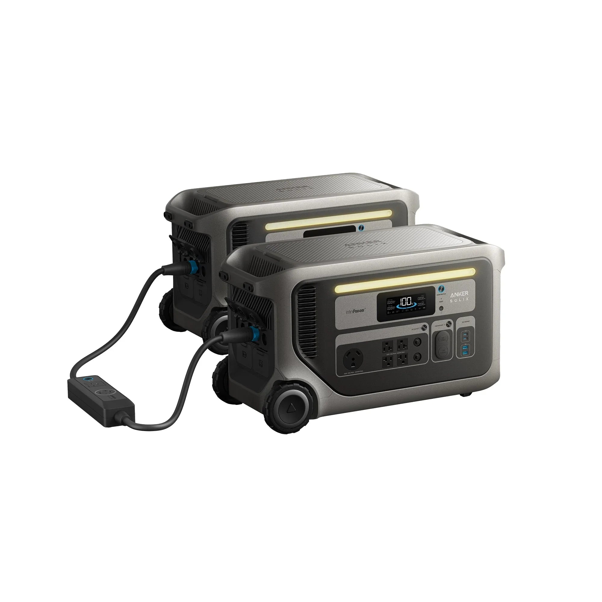 Anker SOLIX F3000 Portable Power Station x 2 + Double Voltage Hub - We The Collective