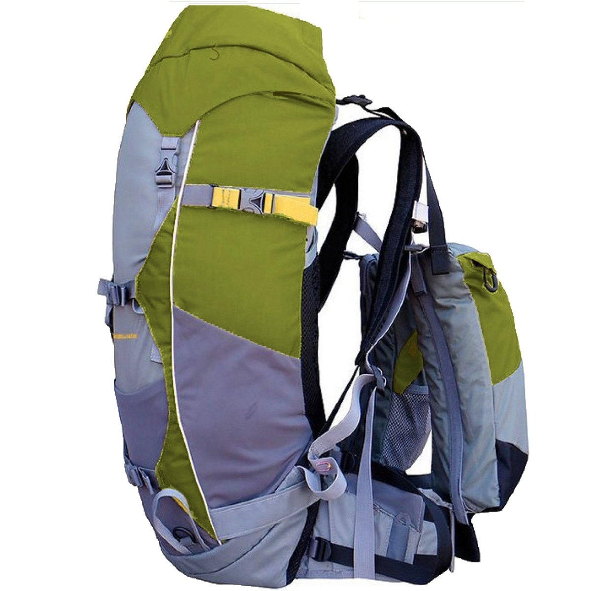 Forest green Light Hiking Gear Aarn Natural Exhilaration backpack, 30-36 liter size, with adjustable straps and multiple compartments.