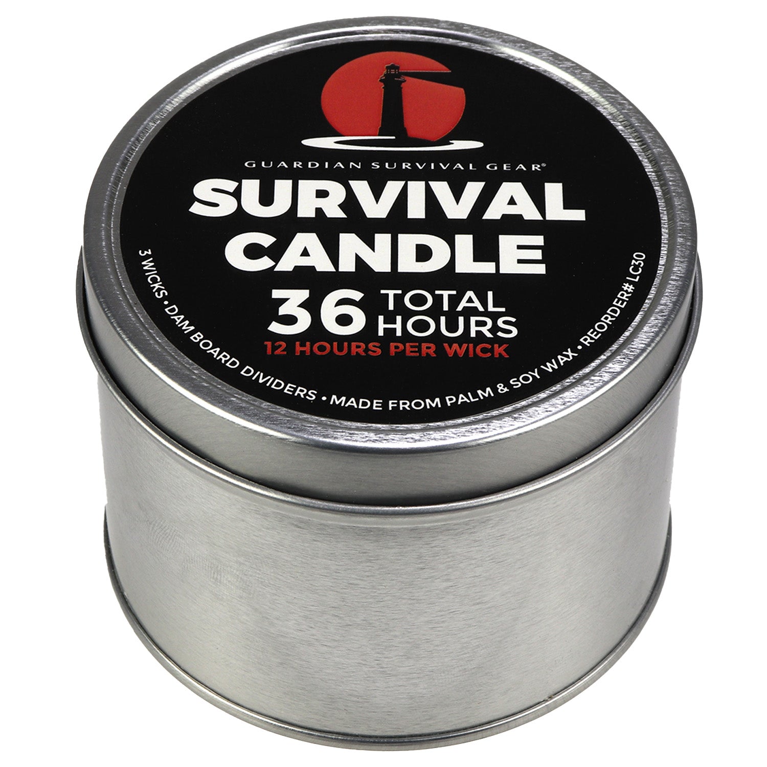 3-Wick 36-Hour Emergency Survival Candle | Long Burning Soy Blend - We The Collective
