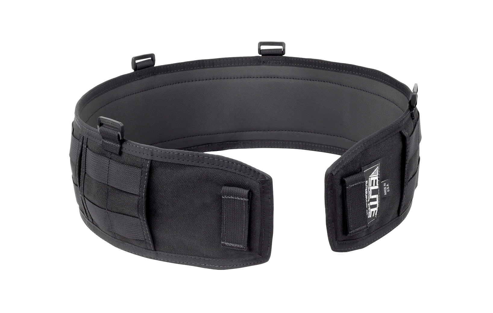 Elite Survival Systems Sidewinder MOLLE Battle Belt with adjustable straps and multiple pouches for tactical gear.