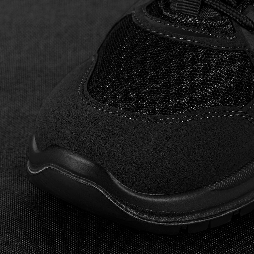 M-Tac Tactical Summer Boots Iva showing black tactical boots with sturdy soles and ankle support, designed for outdoor activities.