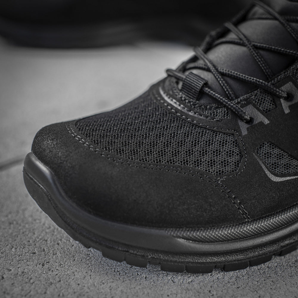 M-Tac Tactical Summer Boots Iva in black, showing rugged design, durable soles, and ankle support for outdoor tactical use