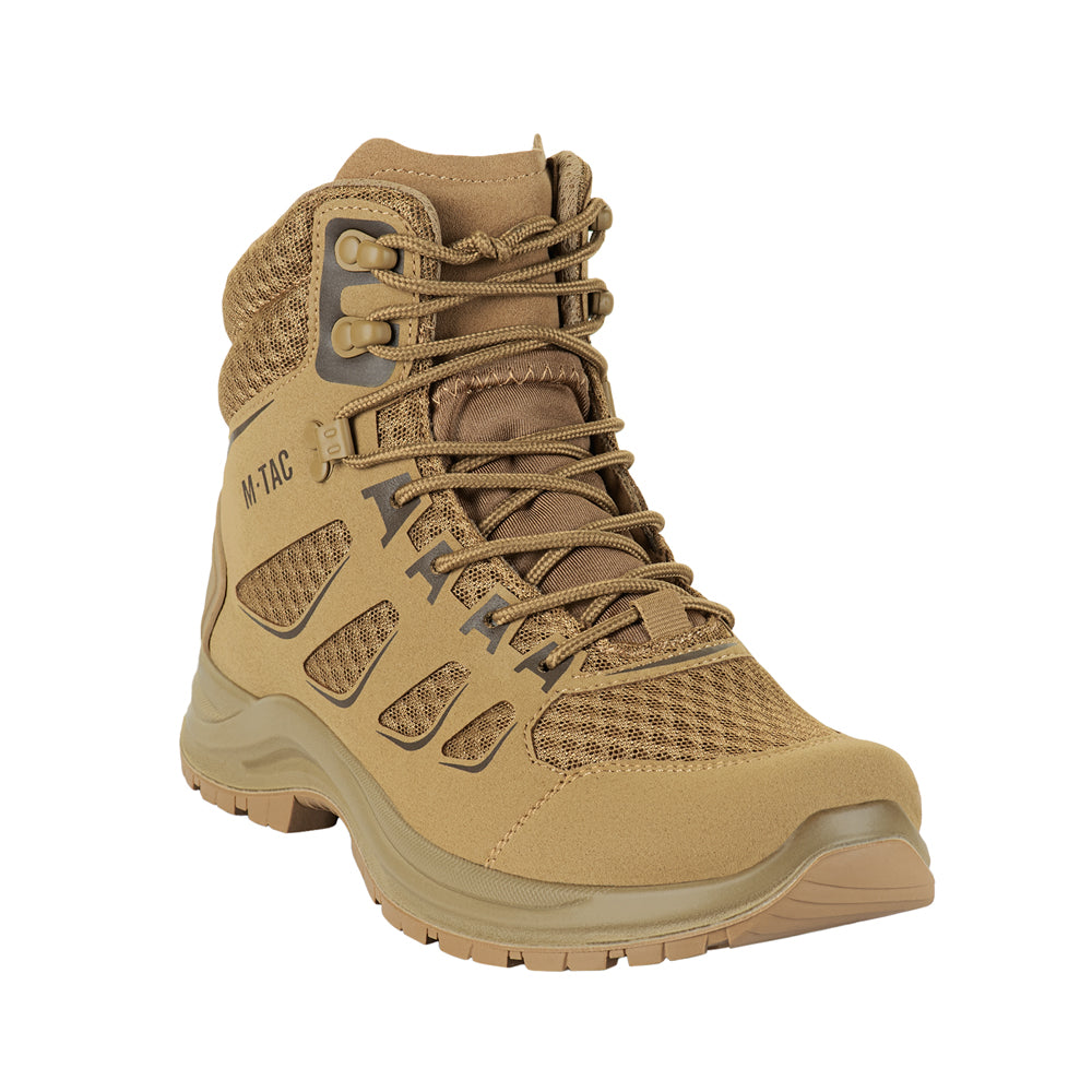 M-Tac Tactical Summer Boots Iva showing sturdy black tactical boots with rugged soles and ankle support.