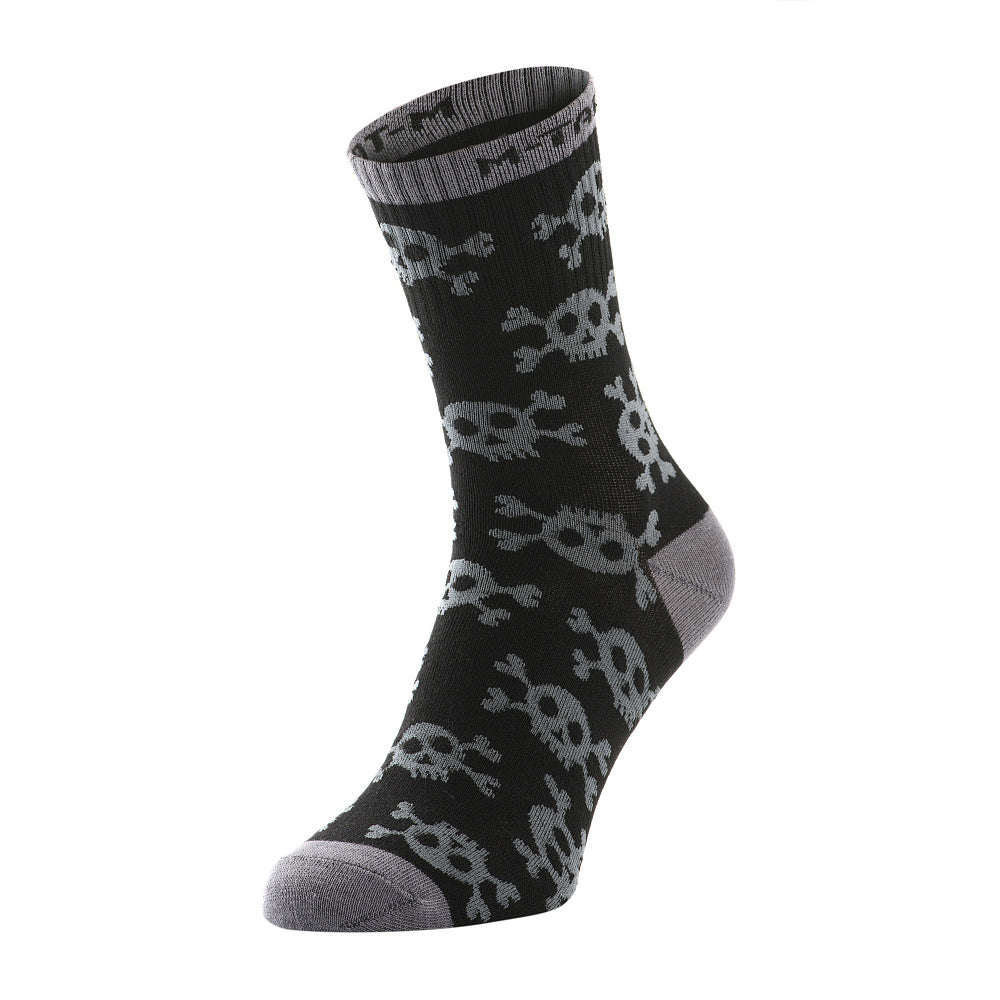 M-Tac lightweight Mk.3 Pirate Skull mid calf socks featuring skull design and tactical style, suitable for casual or outdoor wear.