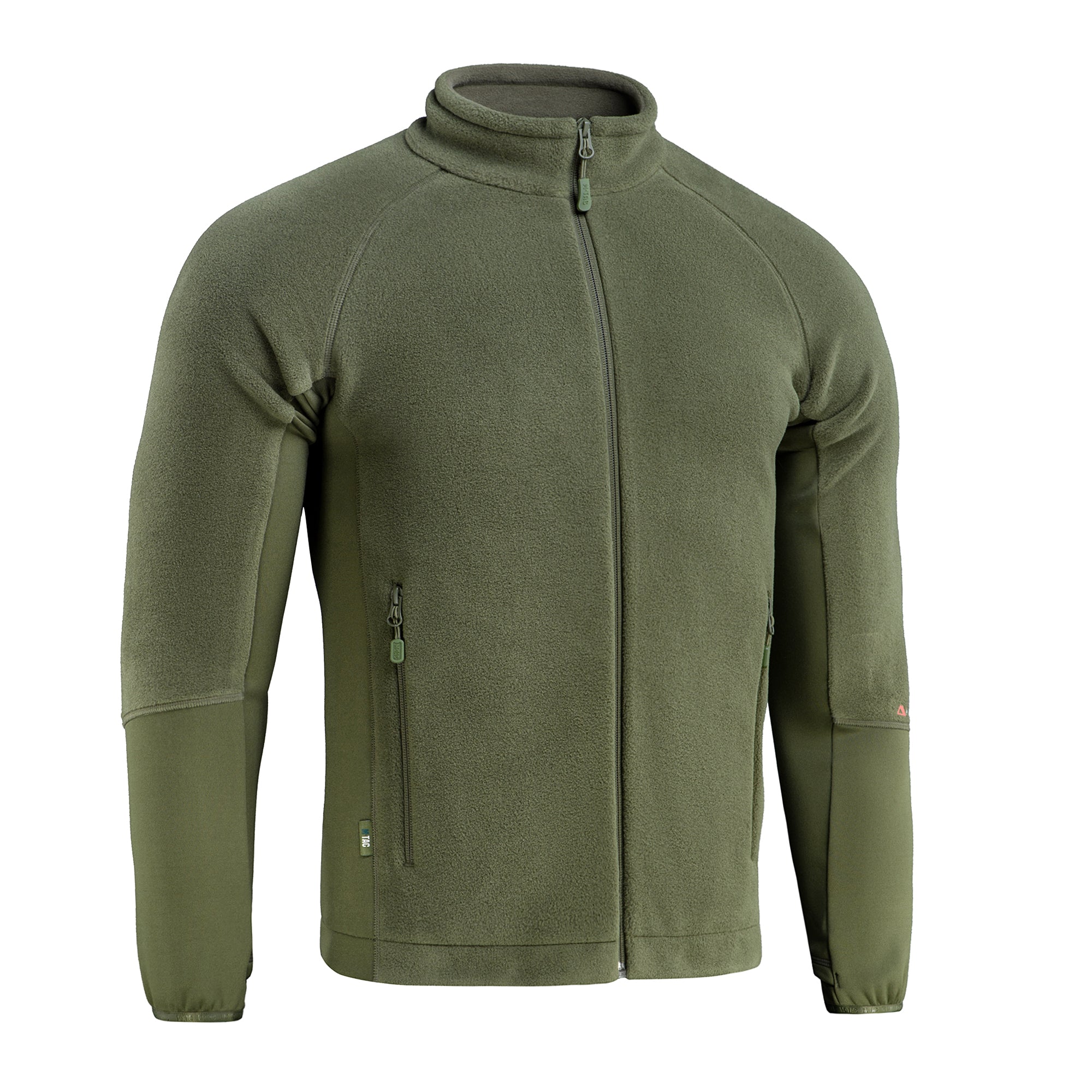 M-TAC fleece jacket made with Polartec fabric, featuring a comfortable fit and outdoor-ready design in a rugged setting.