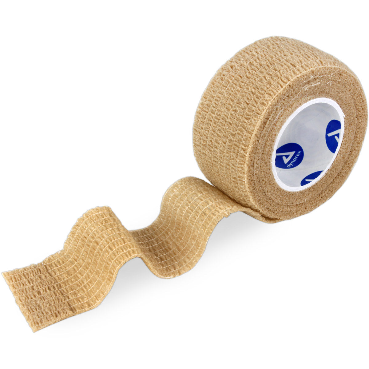 Tan Sensi Wrap self-adherent 1-inch by 5-yard medical bandage, flexible and easy to apply for secure wrapping.