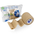 Tan Sensi Wrap self-adherent bandage, 2-inch by 5 yards, used for secure, flexible wrapping of injuries or supports.