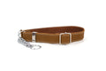 Euro-Dog Collars Earth Brown leather dog collar with martingale design, durable and stylish for medium to large dogs.