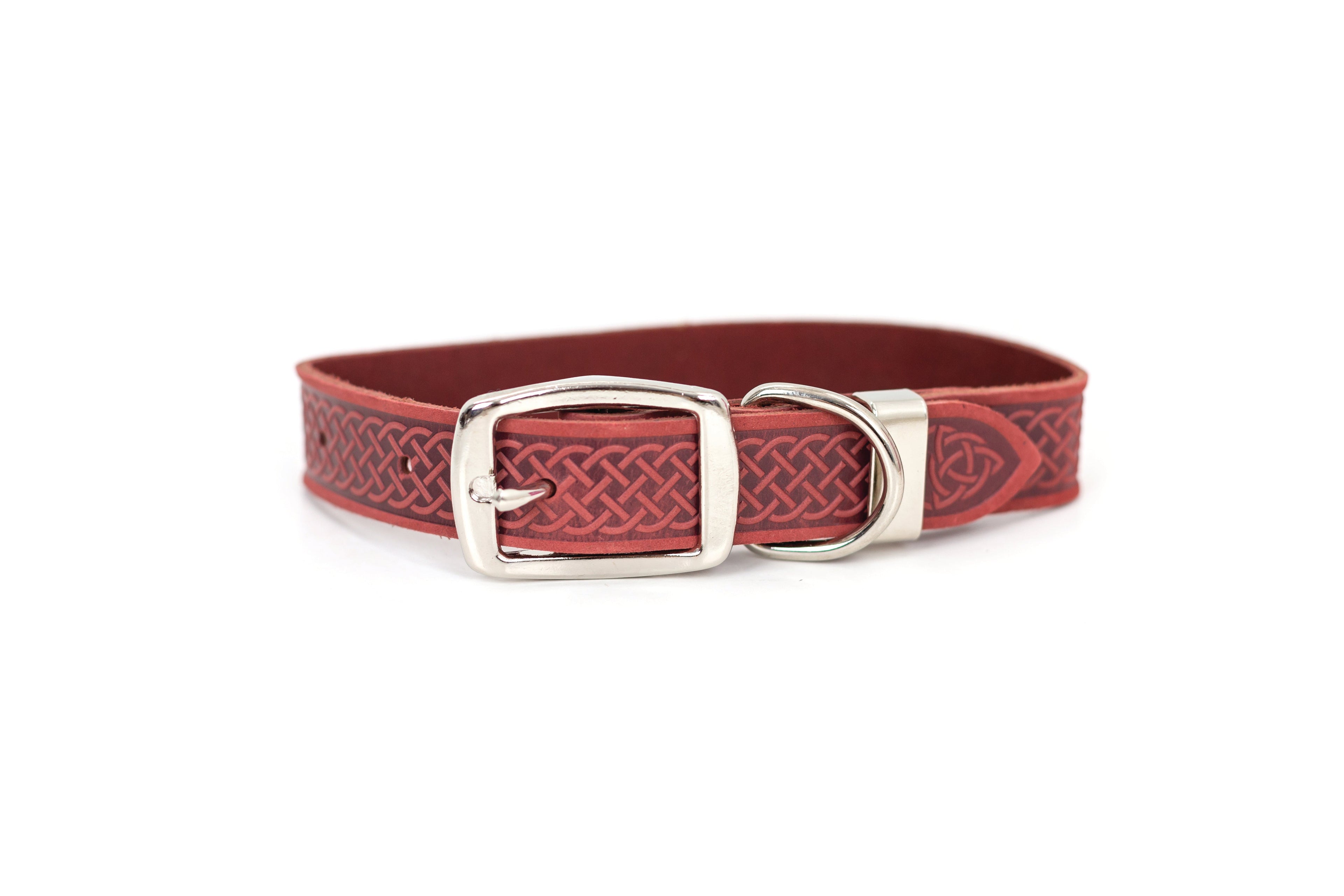 Celtic Double Buckle Style Leather Dog Collar - OVERLANDERS Outfitter