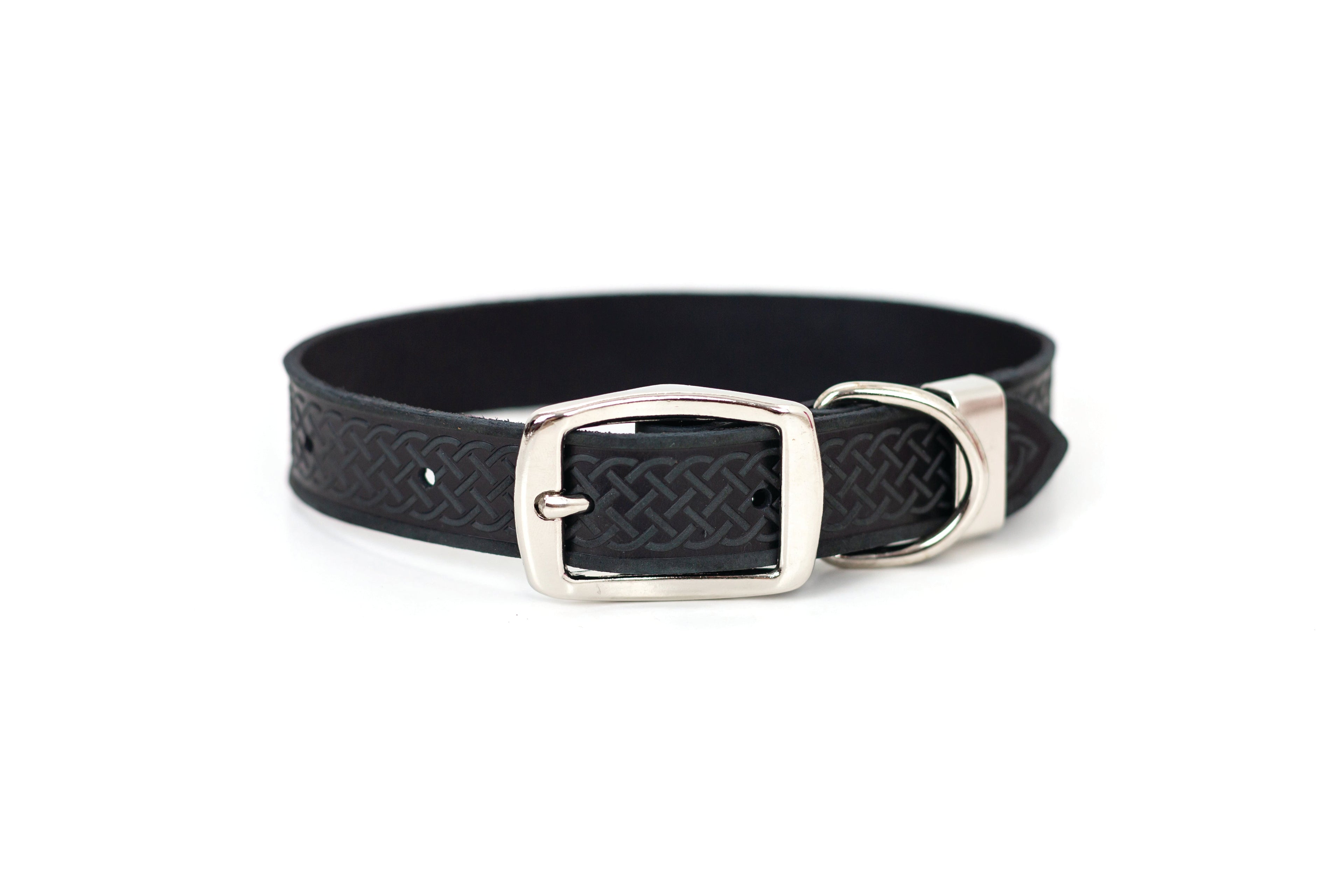 Celtic Double Buckle Style Leather Dog Collar - OVERLANDERS Outfitter