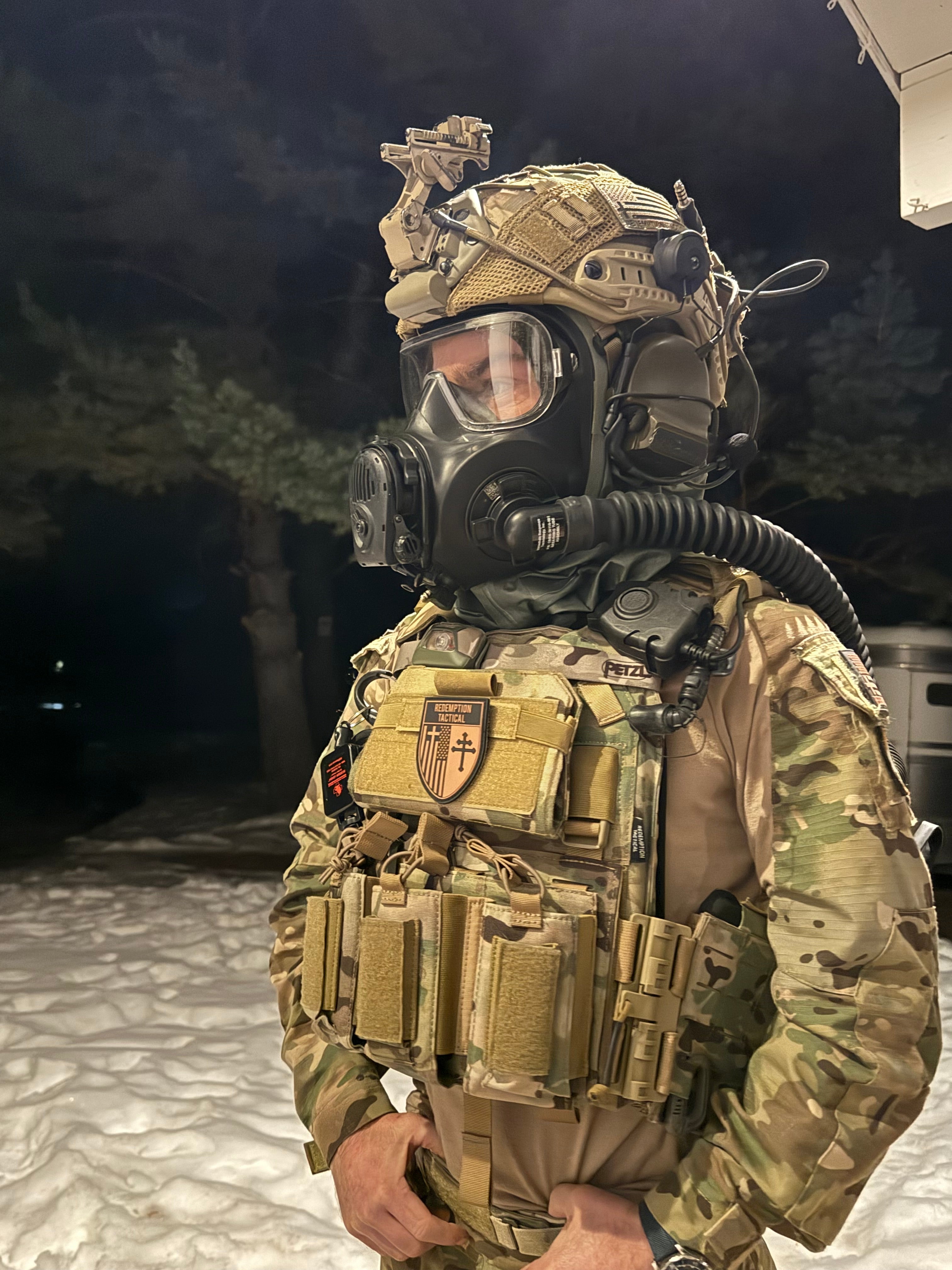 Redemption Tactical RT Crusader 2.0 armor kit with lightweight Level IV front and back plates, 10x12 size, displayed in a vest setup.