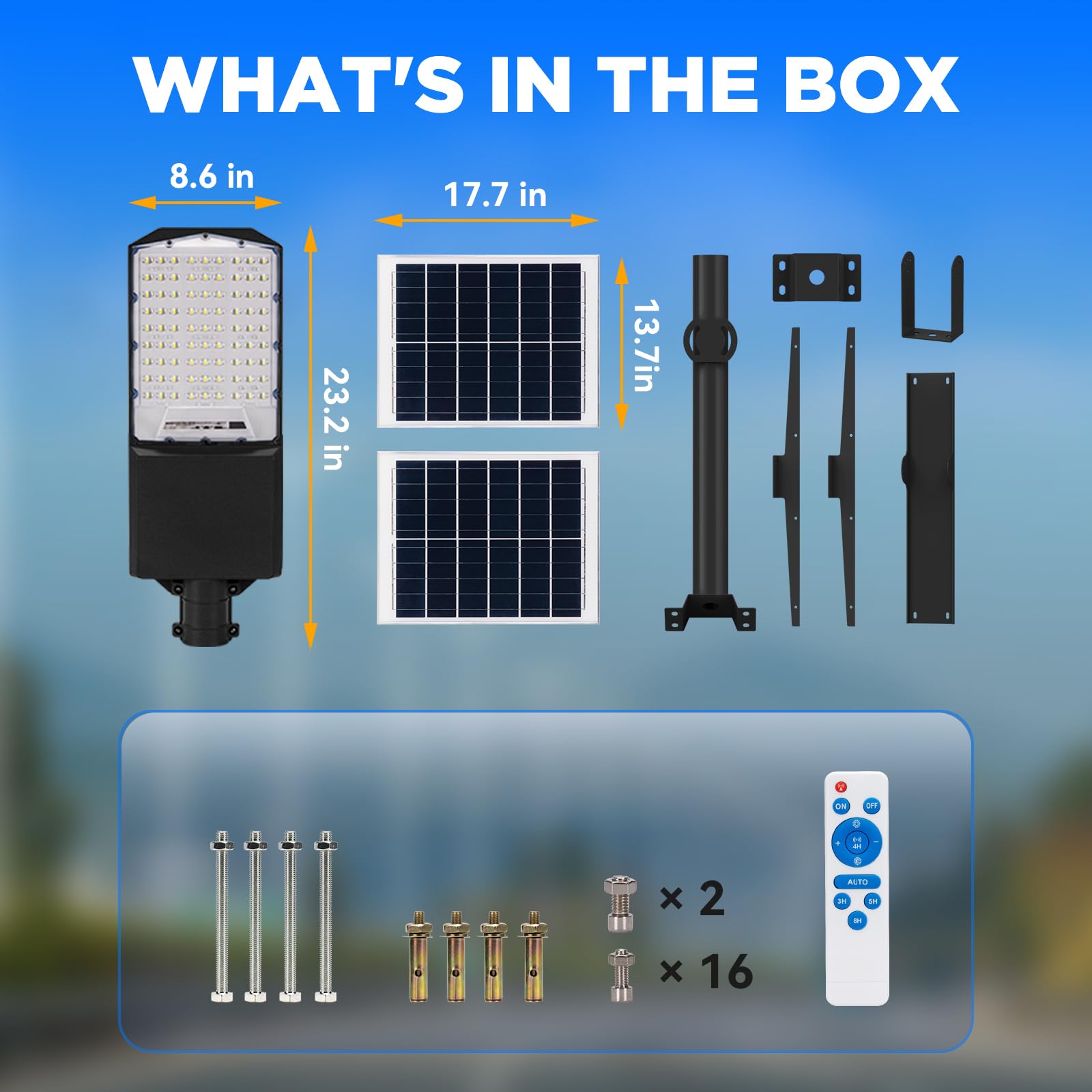1500W solar street light with 20ft /16ft pole - OVERLANDERS Outfitter