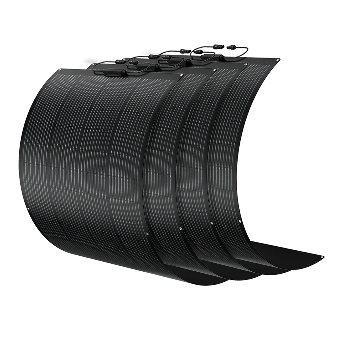 Green Vista Living BougeRV Arch 200W fiberglass curved solar panel, flexible outdoor solar power panel with curved design.