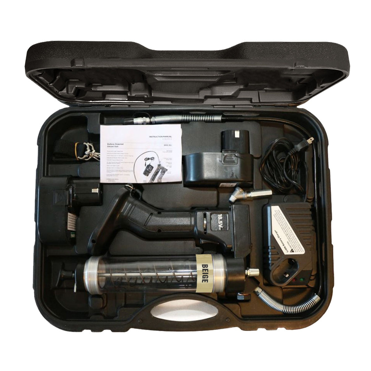 OILSAFE | Battery-Operated Grease Gun | 18V Li-Ion Clear Tube - OVERLANDERS Outfitter