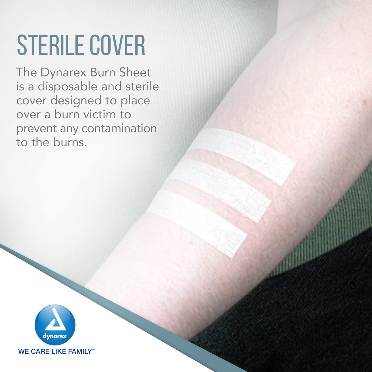 Close-up of 1/8" x 3" SecureStrip adhesive wound closures in a pouch, designed for easy wound protection and healing.