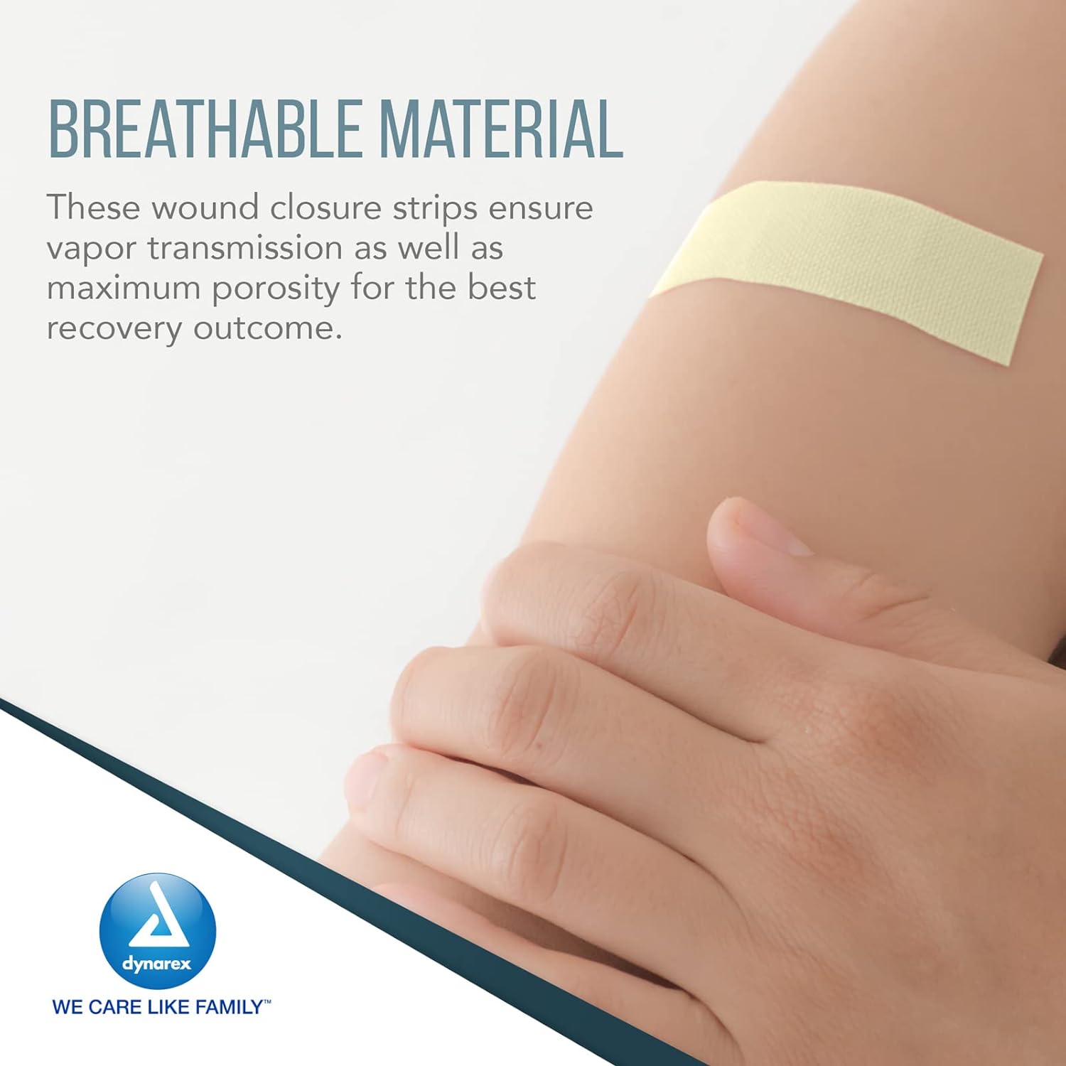 SecureStrip adhesive wound closure wraps by quakekits.com, 1/4" x 4", shown in a pouch, ideal for securing dressings.