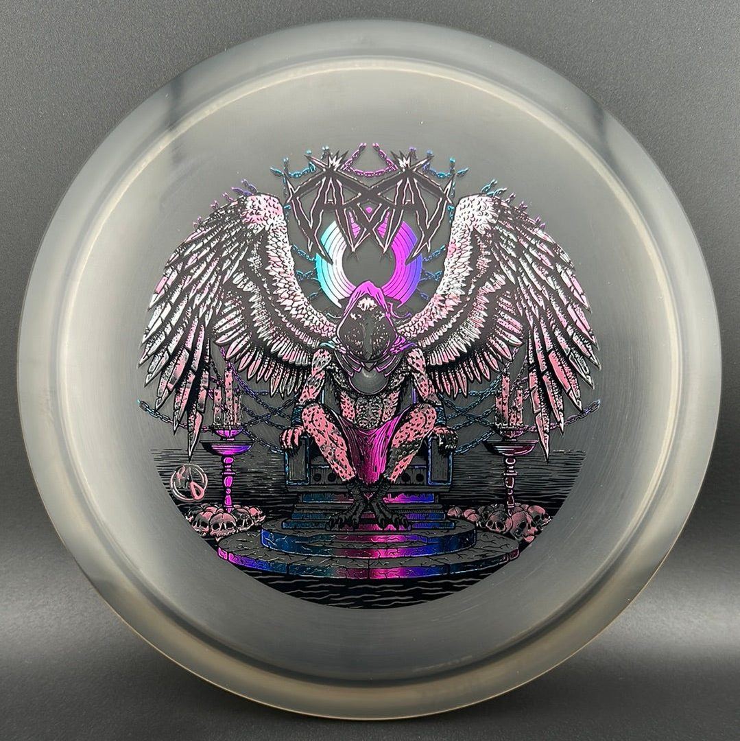 CryZtal Buzzz disc golf disc by Rare Air Discs featuring Karudi the Overseer design from Cult of RAD collection.