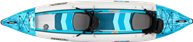 Backcountry Sportsman FastTrack V-bottom inflatable kayak with Pro Carbon Package, showing the sleek V-shaped hull and durable construction.