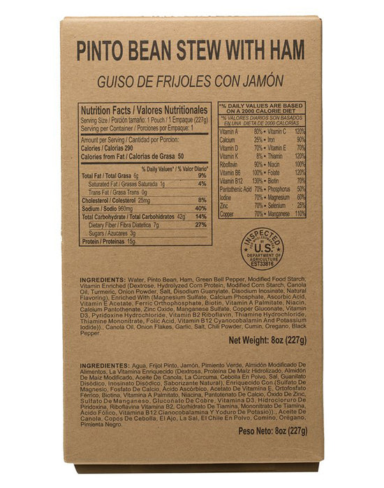 Alpenglow Readiness Supply MRE meals in sealed packaging, designed for emergency food supply without heaters.