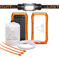 Backcountry Bundle from Last Light LLC with portable lighting and charging devices, featuring compact design and multiple ports.