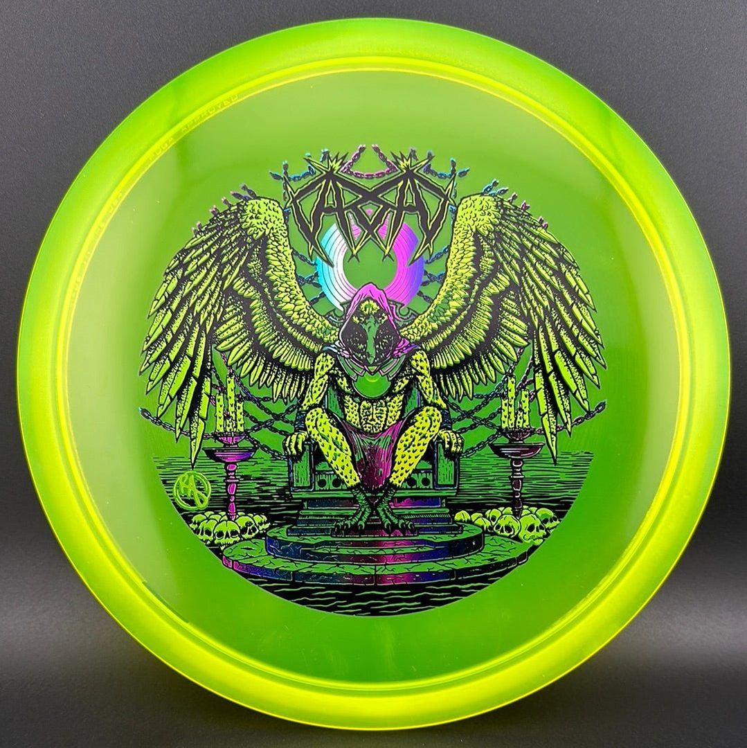 CryZtal Buzzz disc golf disc by Rare Air Discs featuring Karudi the Overseer design from Cult of RAD collection.