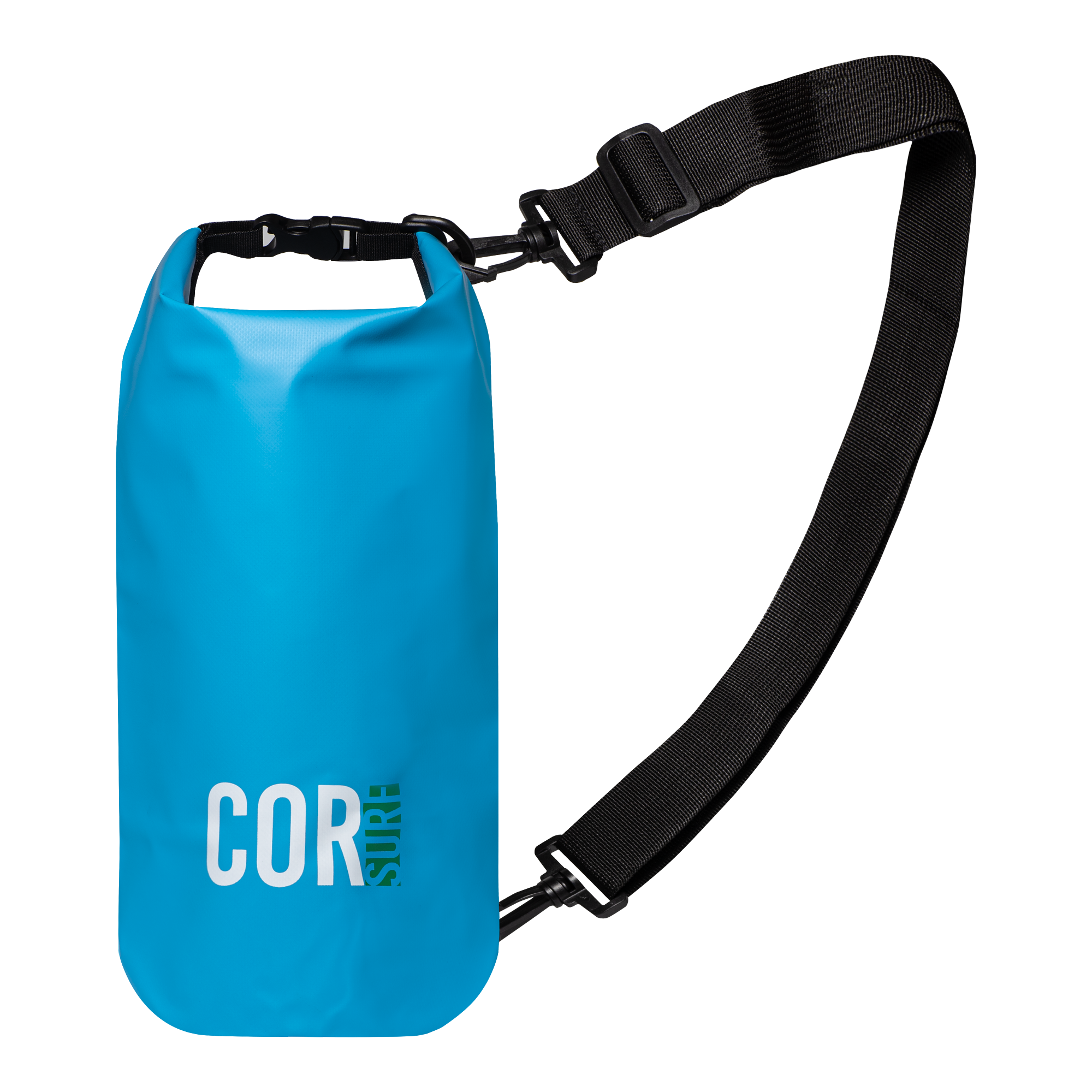 COR Surf waterproof dry bag in 3L size, made for outdoor water activities, featuring a secure roll-top closure and durable material.