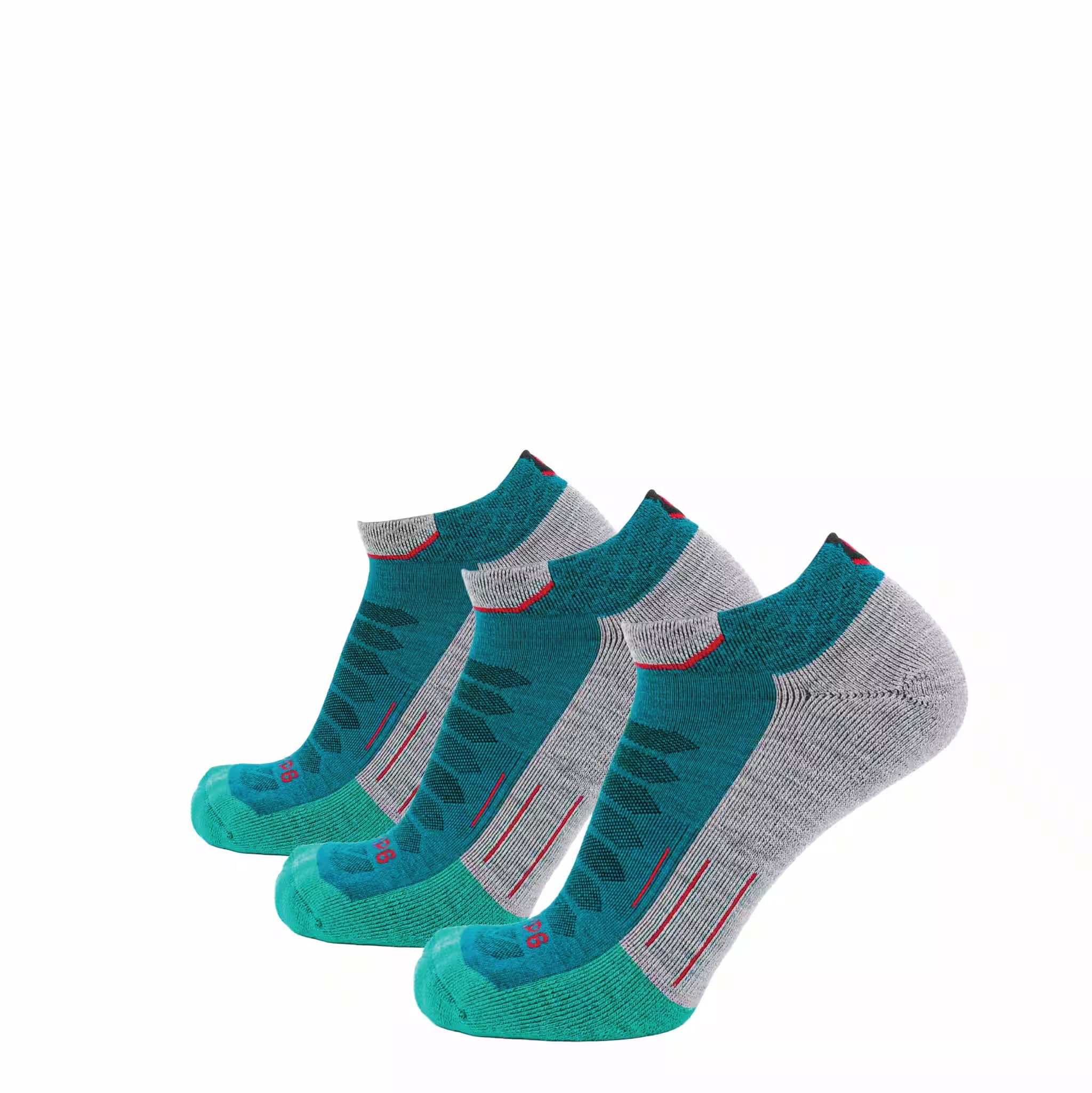 3 Pack Emerald - Run Ankle Midweight Merino Wool Sock - OVERLANDERS Outfitter