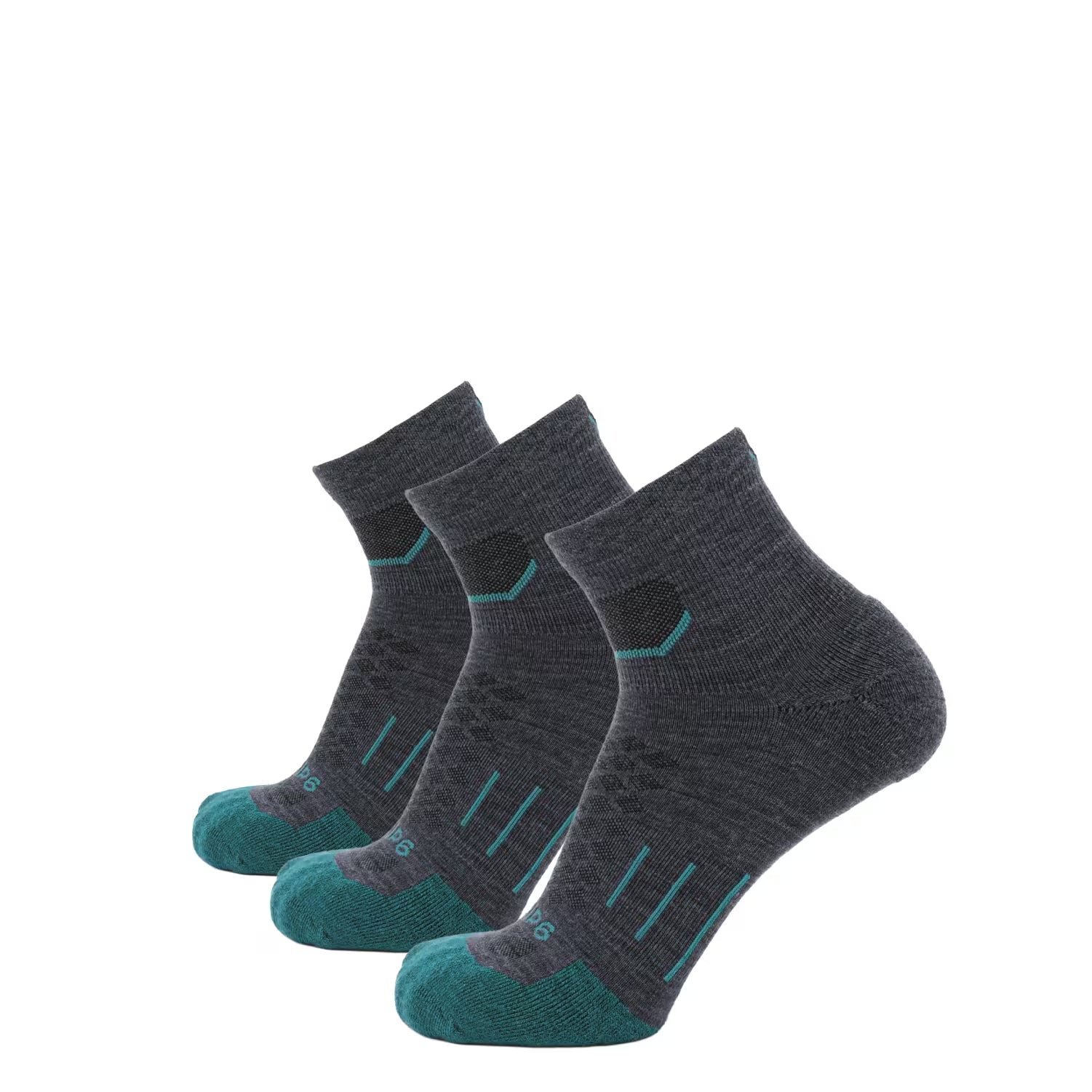 3 Pack Wave - Run 1/4 Crew Runweight Merino Wool Sock - OVERLANDERS Outfitter
