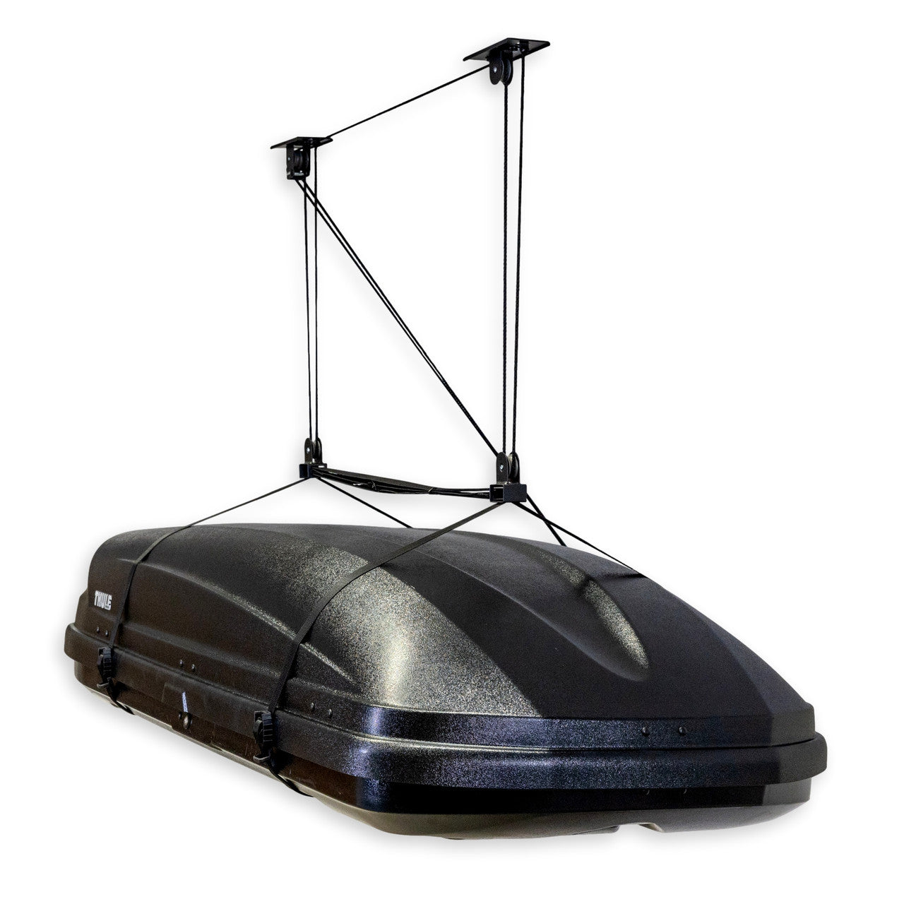 Cargo Box Ceiling Hoist | Holds up to 150 lbs | 14' Lift - OVERLANDERS Outfitter