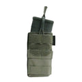 HCC Tactical AG1 5.56 single magazine pouch for rifle magazines, black nylon tactical gear with secure retention straps.