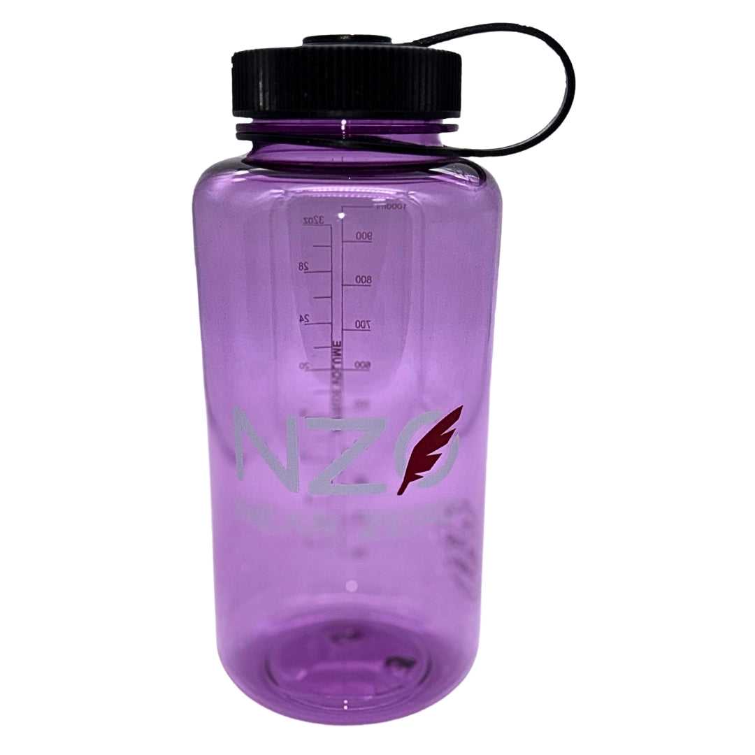 Near Zero Outdoor Gear 32 oz. wide mouth water bottle for camping, with a durable design and secure lid for outdoor hydration.