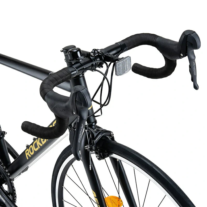 RockBros-US AERIX aluminum road bike, lightweight frame, drop handlebars, and sleek design for high-performance cycling.