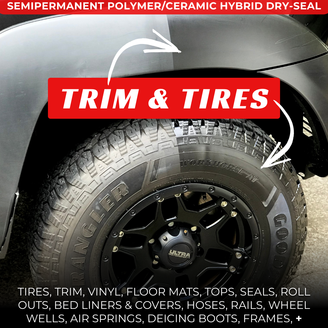 BLAK Full Kit, Semi-Permanent Protectant | Ceramic Hybrid OEM Restoration, Dry Rot Prevention, Car, RV, Aircraft, Motorcycle, ATV & Golf Cart | DRY-SEAL SAFE! - OVERLANDERS Outfitter