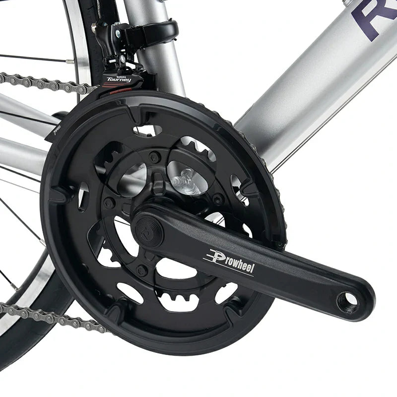 RockBros-US AERIX aluminum road bike with sleek frame, drop handlebars, and thin tires suited for high-speed cycling.