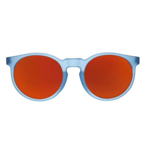 Rare Air Discs VHS Soul In A 4K World polarized sunglasses with transparent frame, stylish accessories for a retro-modern look.
