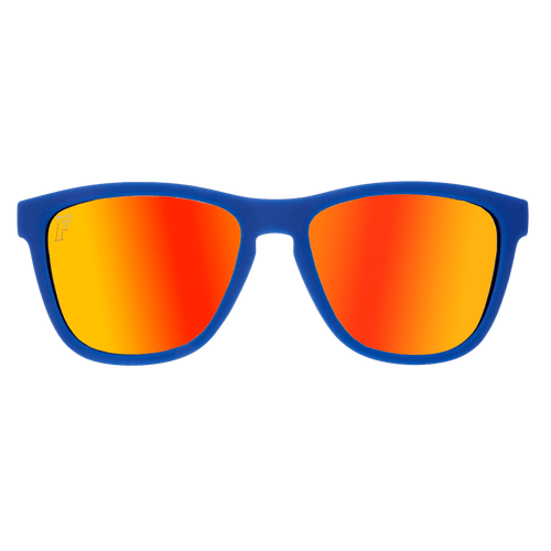 Pair of Rare Air Discs "Meet Me At The Swamp" Florida Collegiate OG polarized sunglasses with transparent frames and dark lenses.