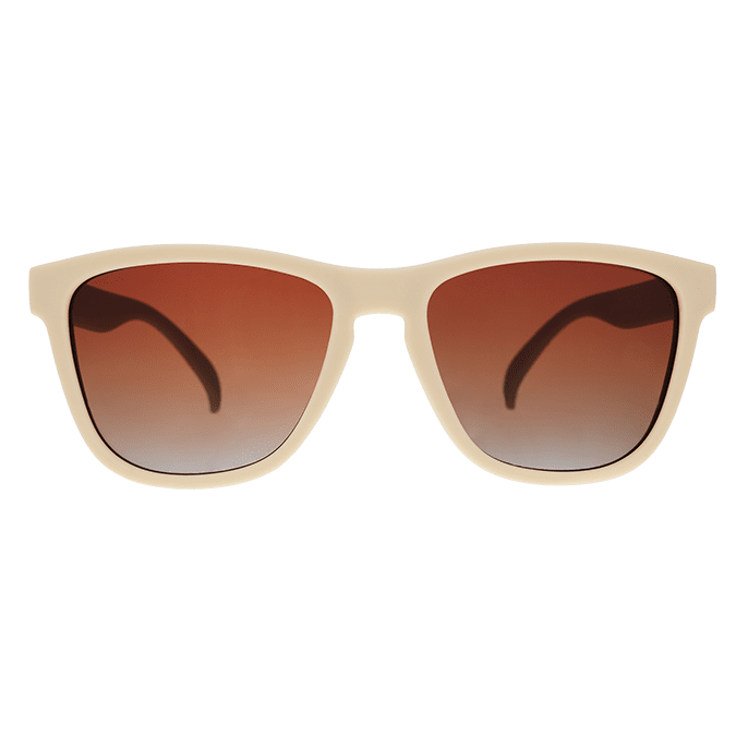 Rare Air Discs Toasted Marshmallow Magic polarized sunglasses with transparent frame and stylish design.