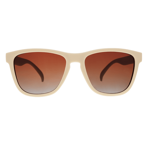 Rare Air Discs Toasted Marshmallow Magic polarized sunglasses with transparent frame and stylish design.