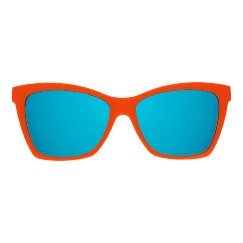 Polarized Pop G sunglasses from Rare Air Discs with Kisses Canvas design, featuring a sleek front view and transparent lenses.