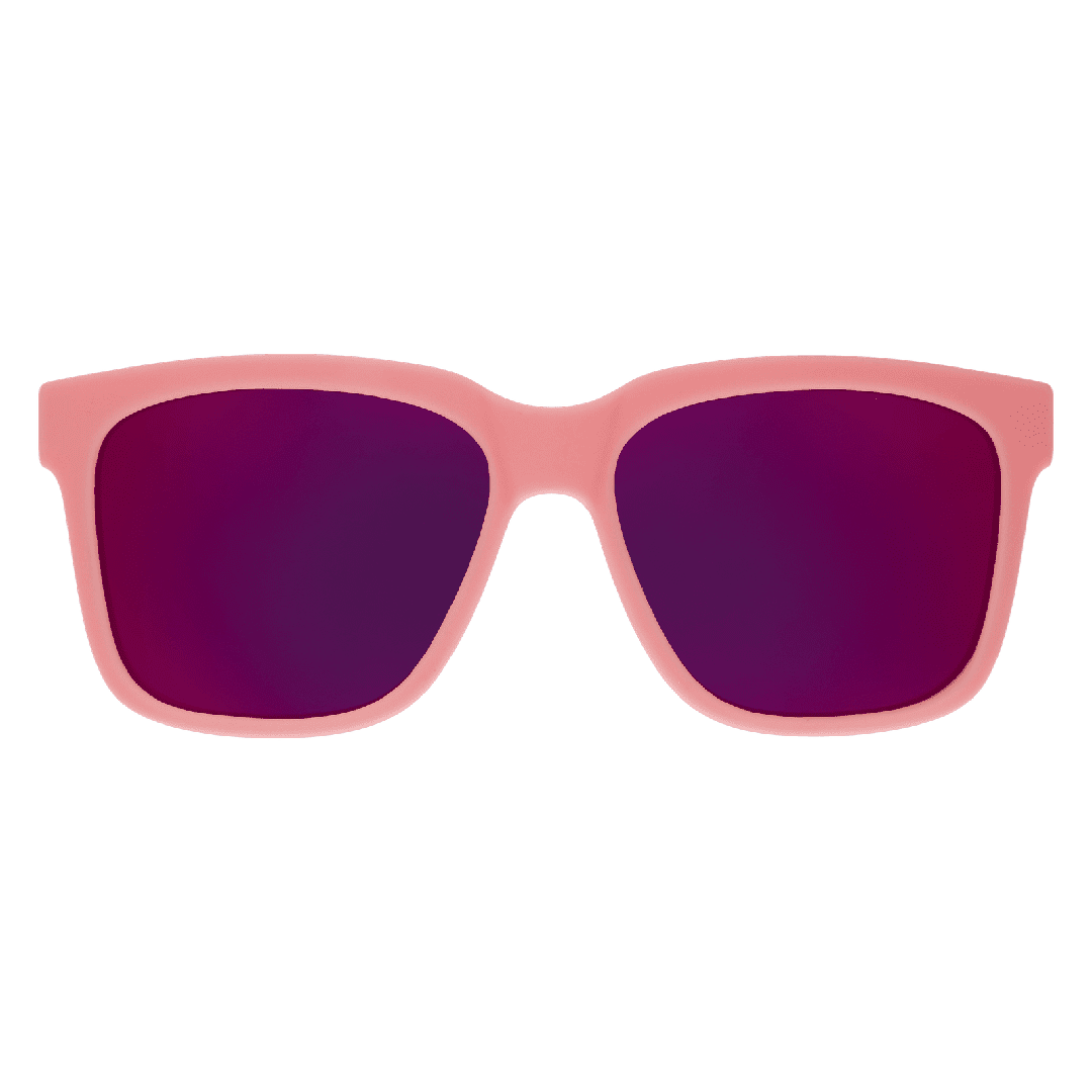 Rare Air Discs Pool Noodle Battle Hero Tidal G polarized sunglasses floating with transparent frame and colorful pool noodle design.