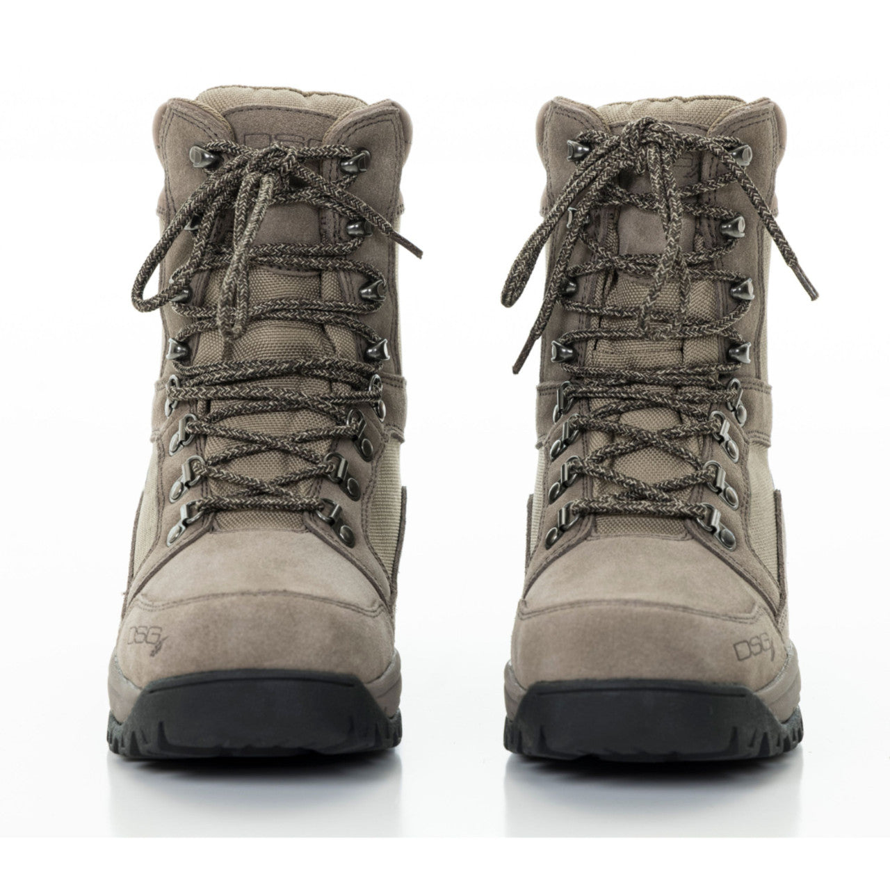 Tan nubuck lace-up boots with 600 gram insulation from DSG Outerwear, featuring sturdy design and durable leather material.
