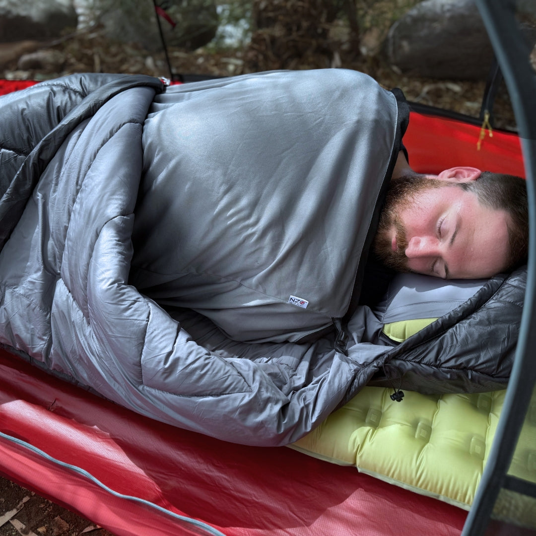 Near Zero Outdoor Gear sleeping bag liner in a compact, lightweight design, perfect for camping and travel.