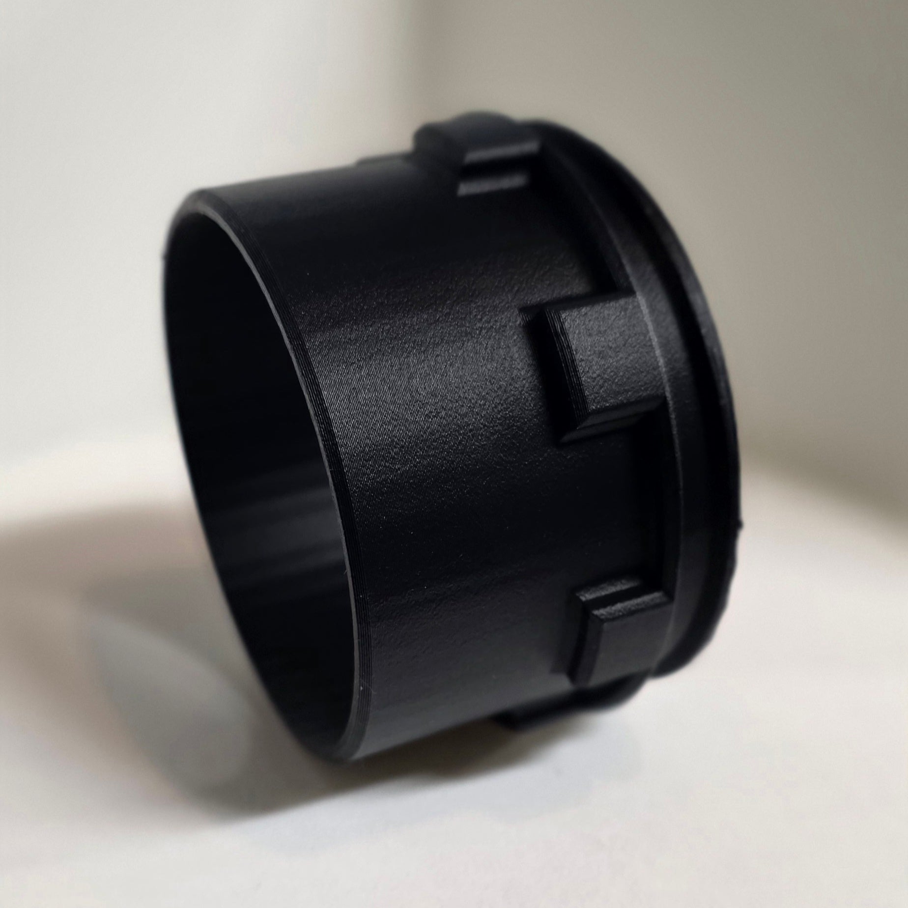Muddy River Outdoors diesel heater port for campers, featuring a durable hose adapter for efficient pass-through installation.