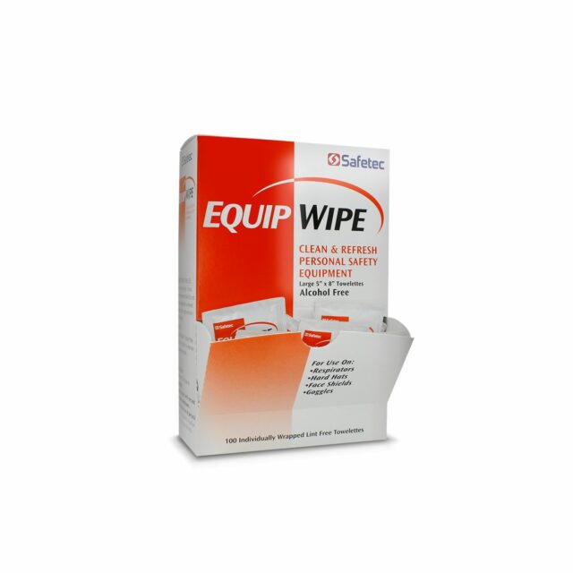 Alpenglow Equip Wipe, a first aid supply, displayed in a clean, clear packaging on a white background.