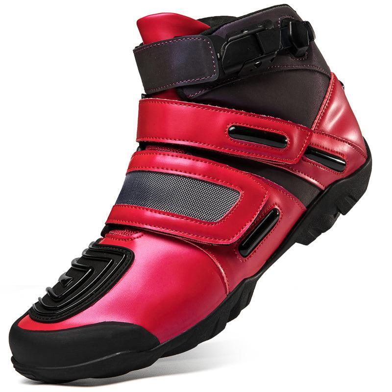 Bright neon motorcycle sneaker from 4 Seasons™ by Bean's Moto Booth, featuring sleek design and durable construction.