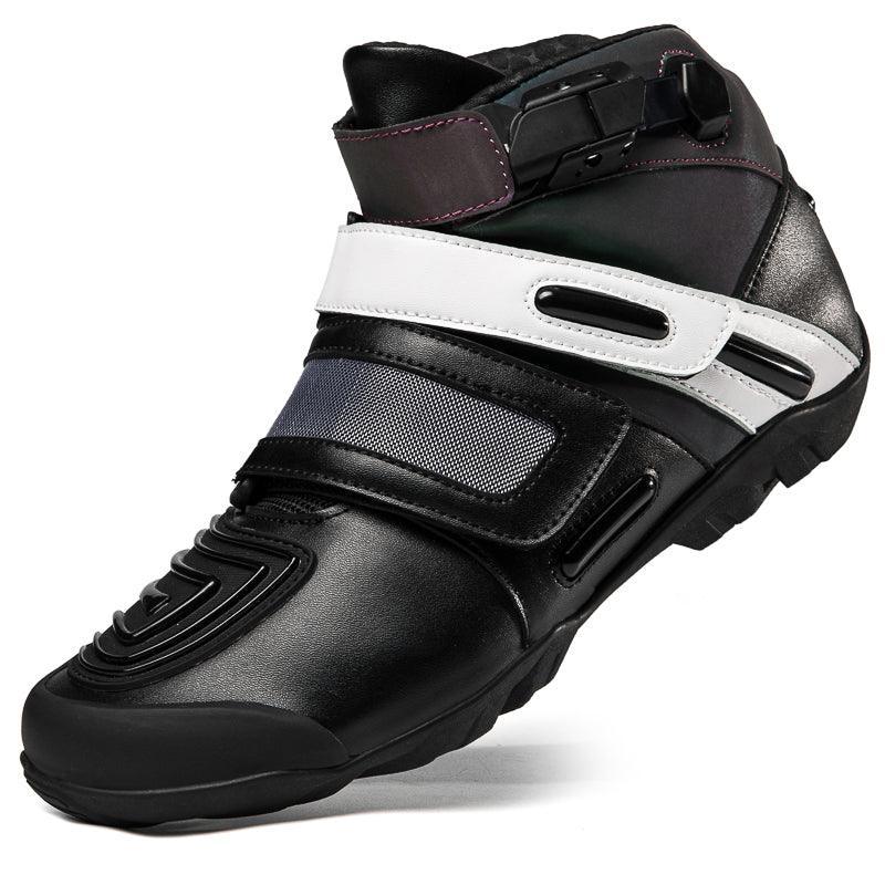 Neon motorcycle sneaker from 4 Seasons™ by Bean's Moto Booth featuring vibrant colors and durable design for motorcycle riding.