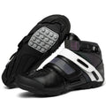 Neon motorcycle sneaker by Bean's Moto Booth featuring vibrant colors and sturdy design for motorcycle riding.