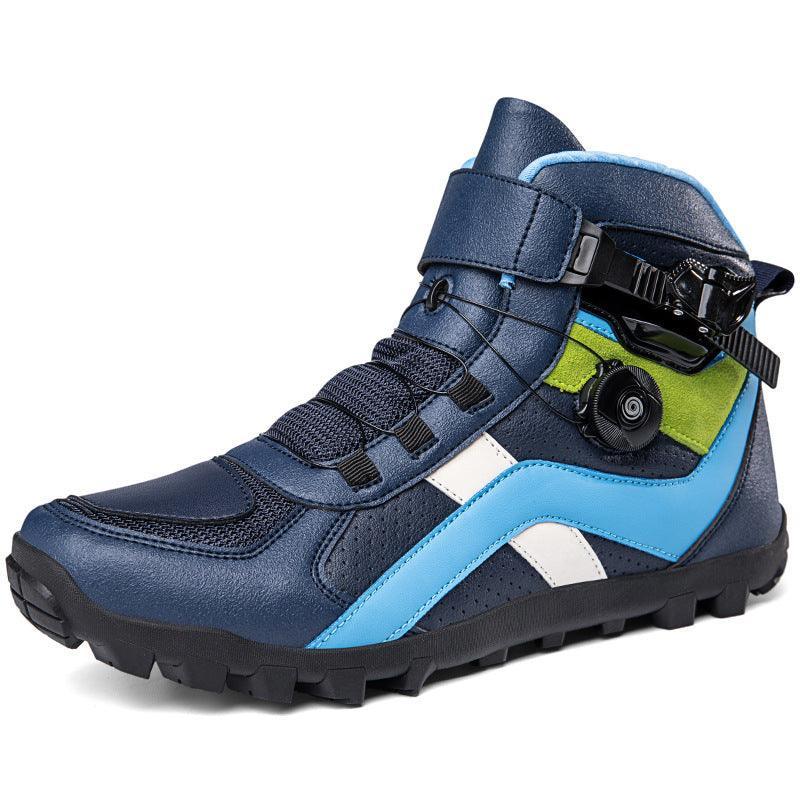 Bean's Moto Booth 4 Seasons™ PUMMAX Vibe motorcycle sneaker showing black and gray leather with sporty design and sturdy sole.